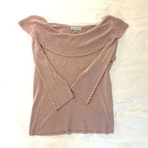 Blush Off the Shoulder Sweater